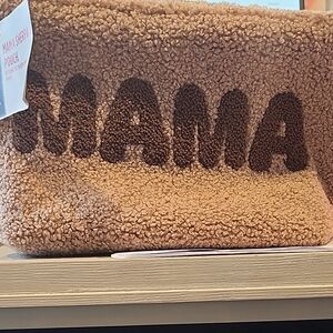 Anthropologie Tan and Brown Sherpa Pouch